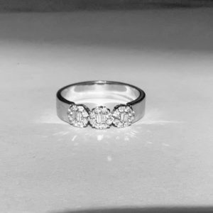 1-ring met diamanten