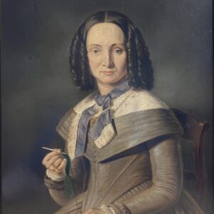 Vrouw met pijpenkrullen