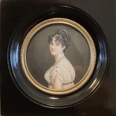 portret miniatuur mondaine dame