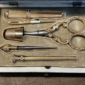 schildpaddoos met gouden naaigarnituur