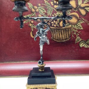 2 kandelaren brons/verzilverd