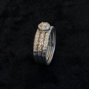 3 banden diamanten ring