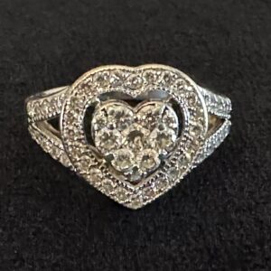 Diamanten hart ring