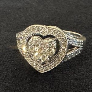 Diamanten hart ring