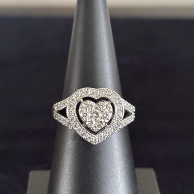 Diamanten hart ring