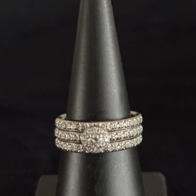 3 banden diamanten ring