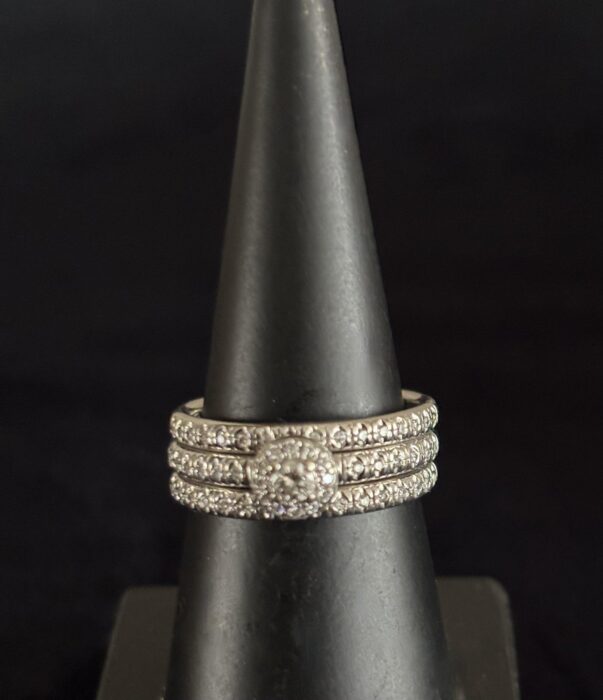 3 banden diamanten ring