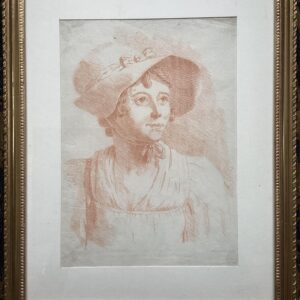 tekening vrouw met hoed