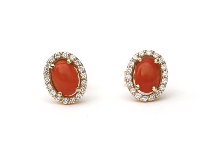 koraal oorbellen koraal oorbellen