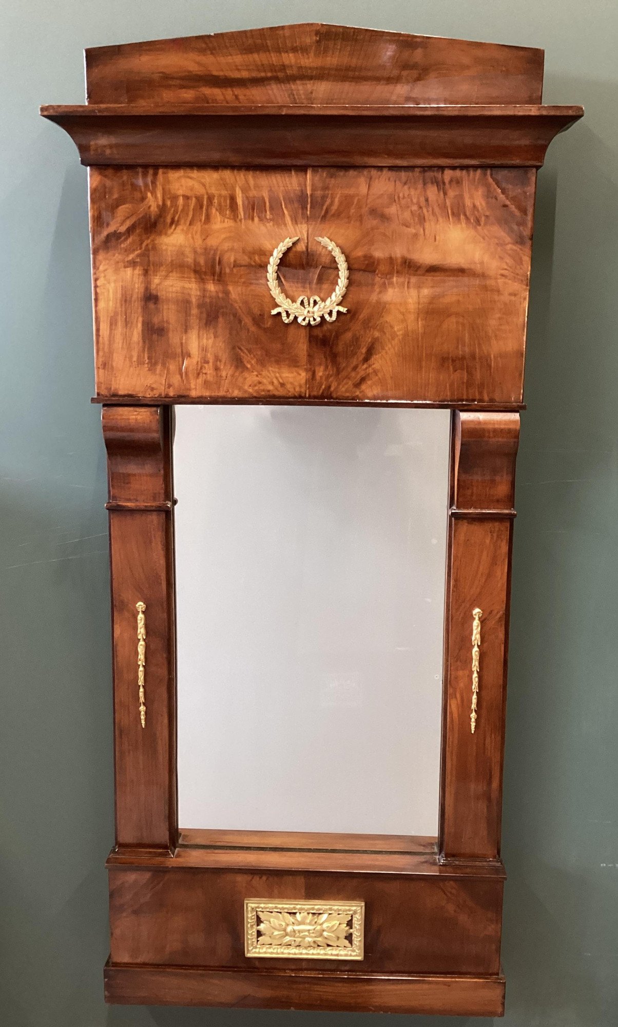 Empire mahonie houten spiegel ca. 1830