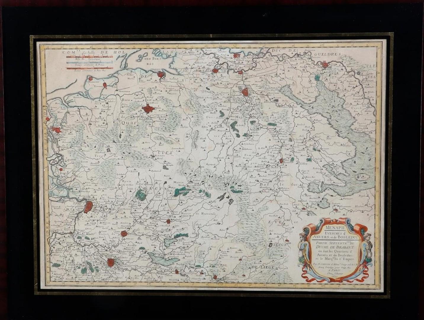 Een antieke kaart MenapII “Nicolaas Sanson”(1600-1667)